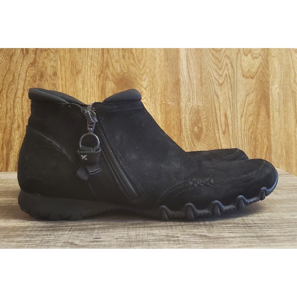 Skechers Zappiest Side Zip Ankle Boots Women's Size 7.5 Black‎